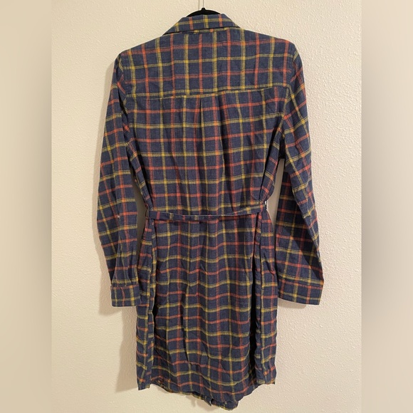 Toad&Co Flannel Shirtdress sz Large - Picture 7 of 7